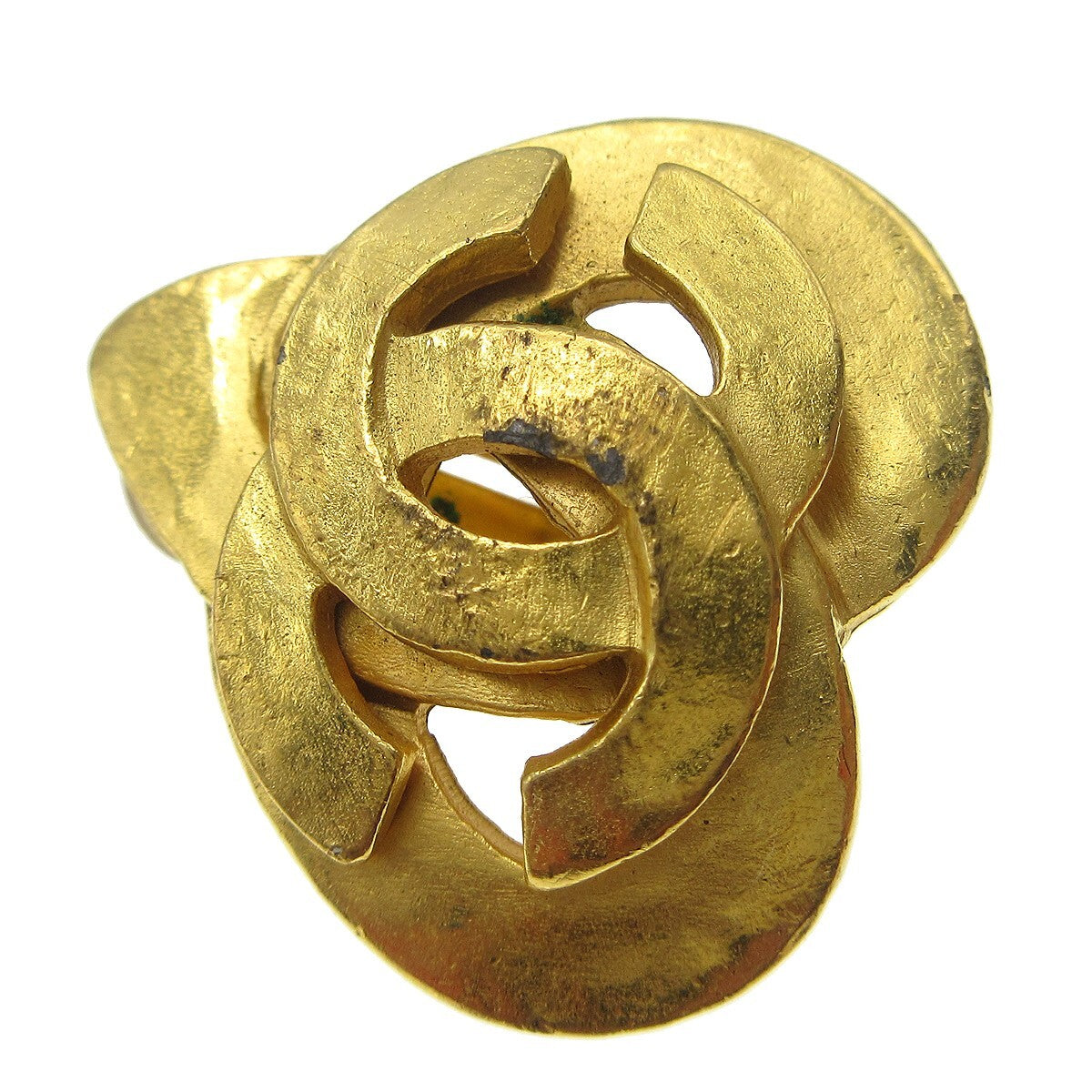 Chanel CC logo heart Gold-plated