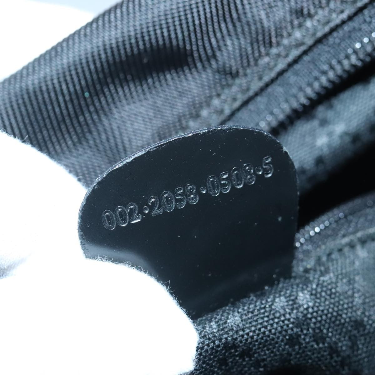 Gucci Bamboo Zip Pouch Nylon & Leather