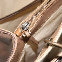 Gucci Bamboo Front Pocket Tote Canvas