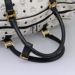 MCM Visetos Handbag Canvas and Leather