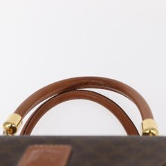 Celine Vintage Macadam Handbag Canvas and Leather