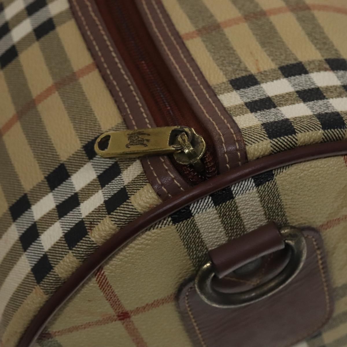 Burberry Convertible Weekend Duffle Bag Haymarket Coated Canvas
