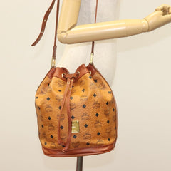 MCM Drawstring Shoulder Bag Leather
