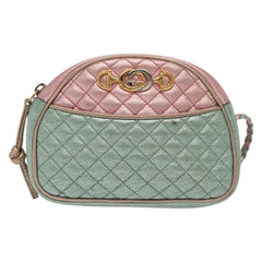 Gucci Trapuntata Camera Shoulder Bag Quilted Laminated Leather