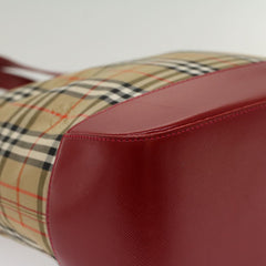 Burberry Nova Check Tote Nylon and Leather