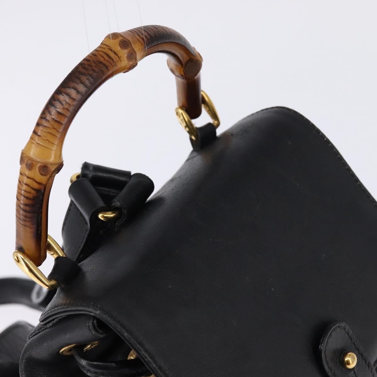 Gucci Vintage Bamboo Backpack Leather