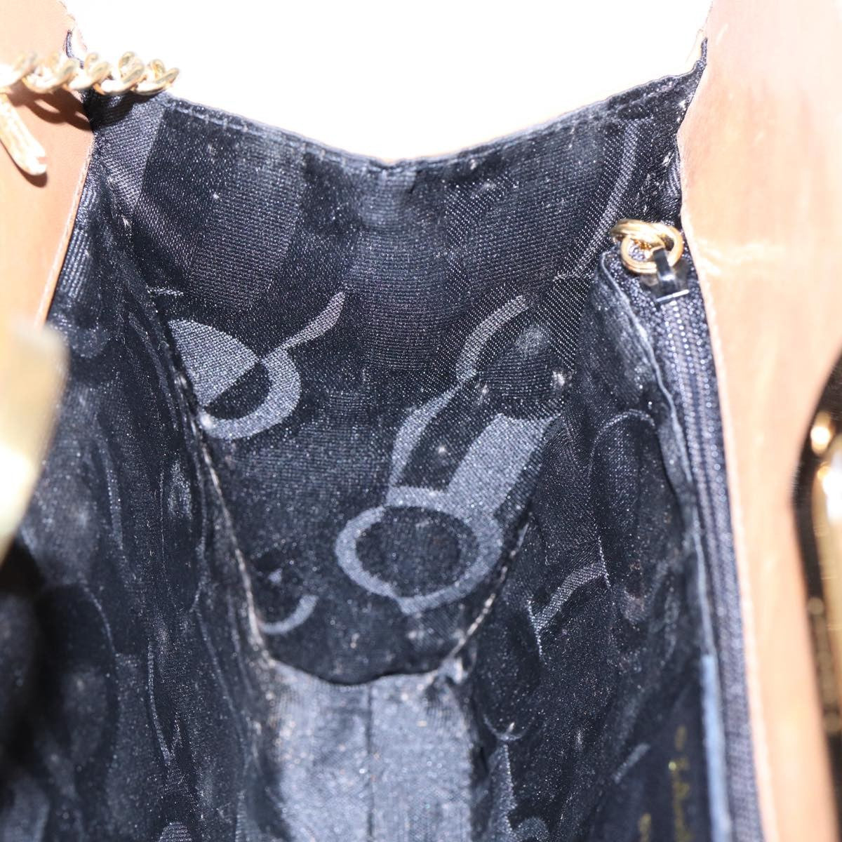 Salvatore Ferragamo Vintage Gancini Chain Shoulder Bag Leather