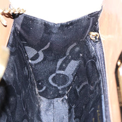 Salvatore Ferragamo Vintage Gancini Chain Shoulder Bag Leather