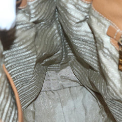 Prada Embossed Logo Convertible Open Tote Vitello Daino