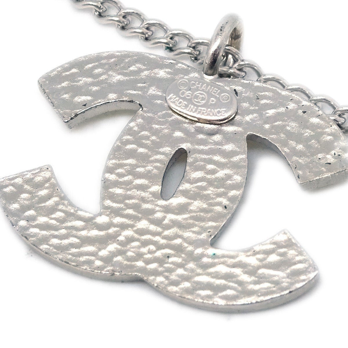 Chanel CC Logo Pendant Necklace Metal