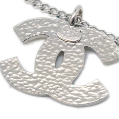 Chanel CC Logo Pendant Necklace Metal