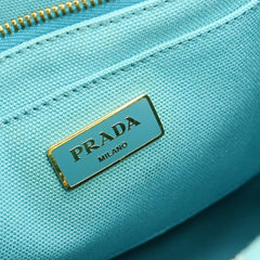 Prada Canapa Tote Rhinestone Embellished Canvas