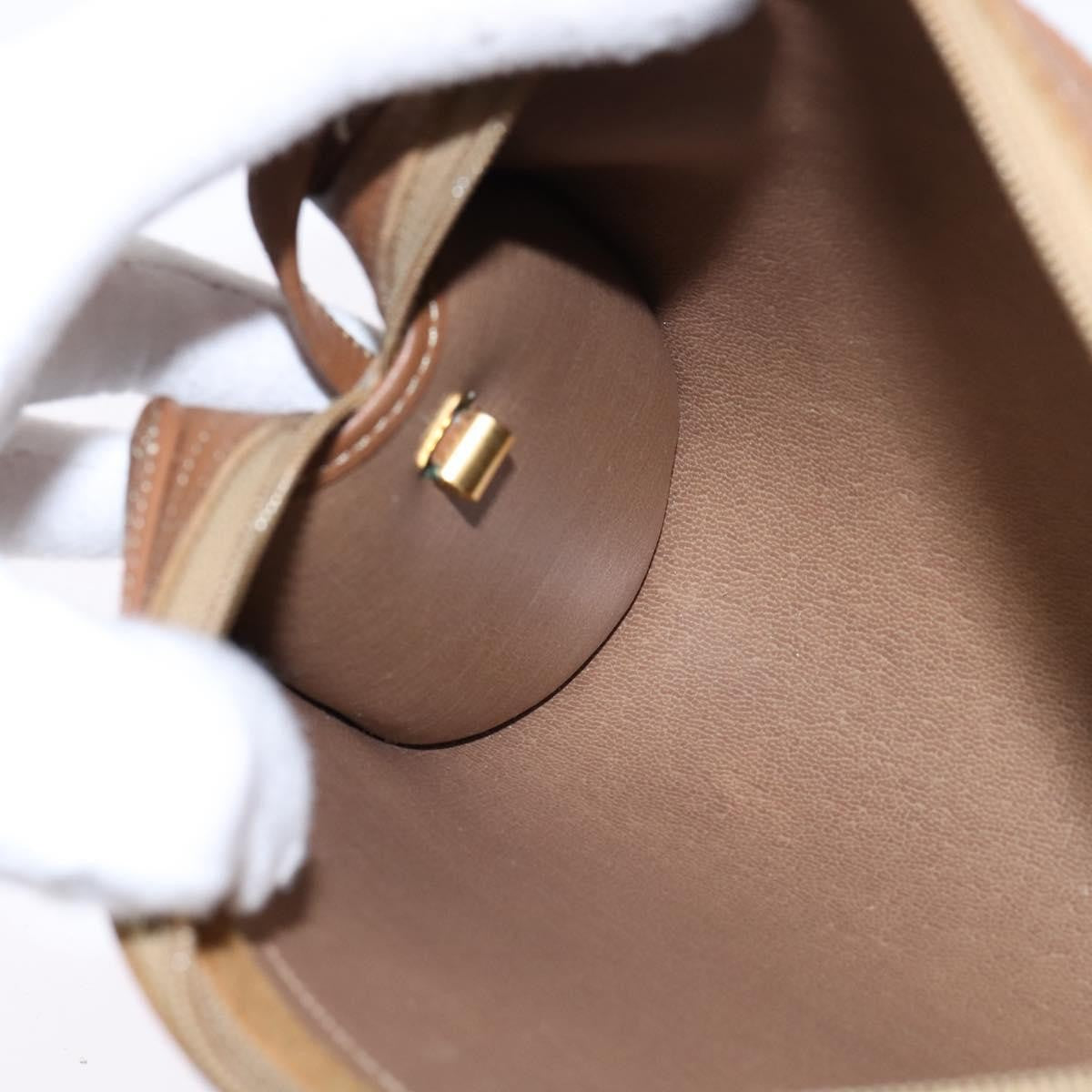 Christian Dior Vintage Honeycomb Shoulder Bag Canvas and Leather