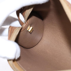 Christian Dior Vintage Honeycomb Shoulder Bag Canvas and Leather