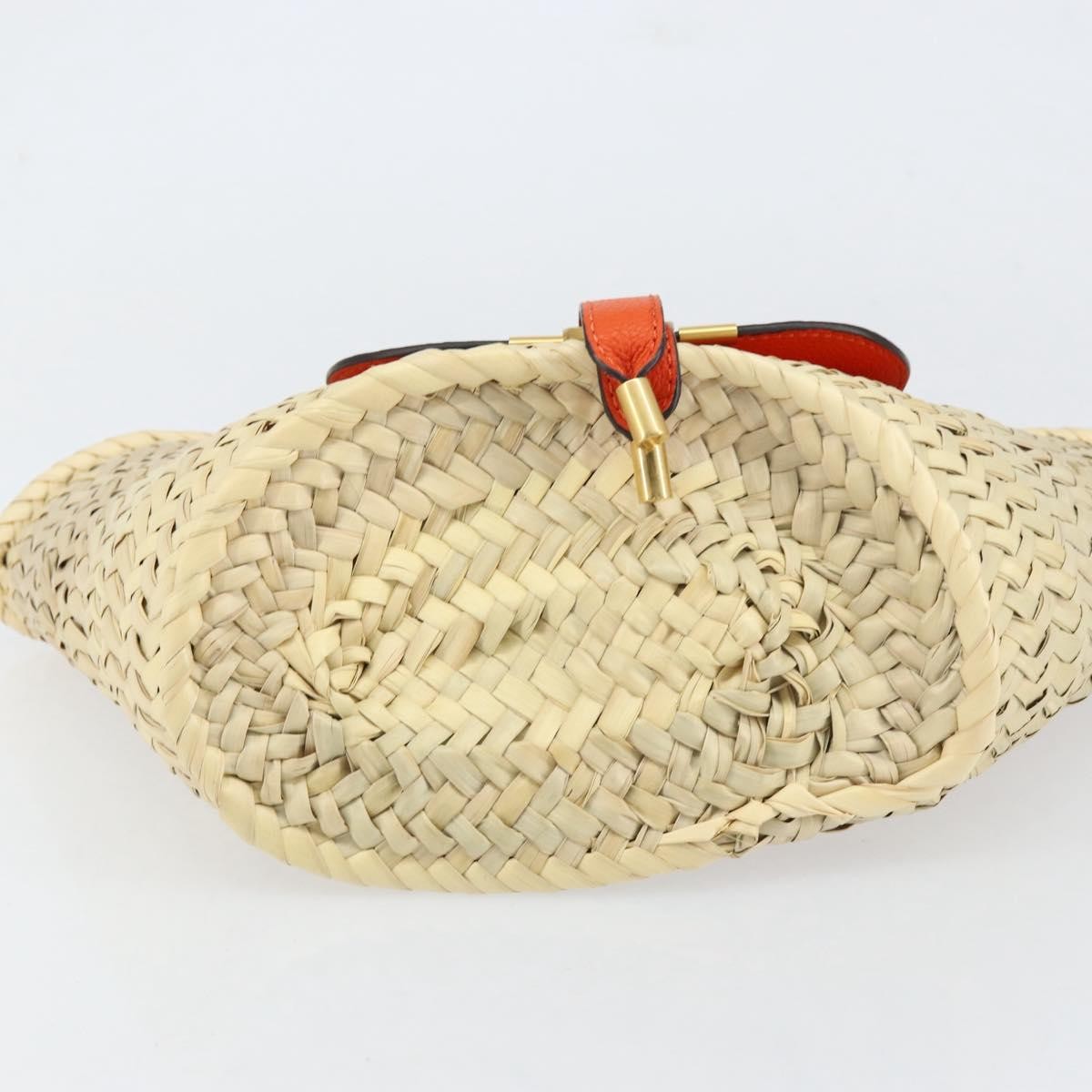Chloe Marcie Basket Bag Raffia and Leather