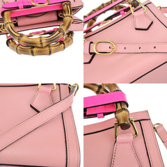Gucci Diana NM Bamboo Handle Tote Leather