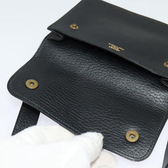 Hermes Pochette Green Waist Bag Leather