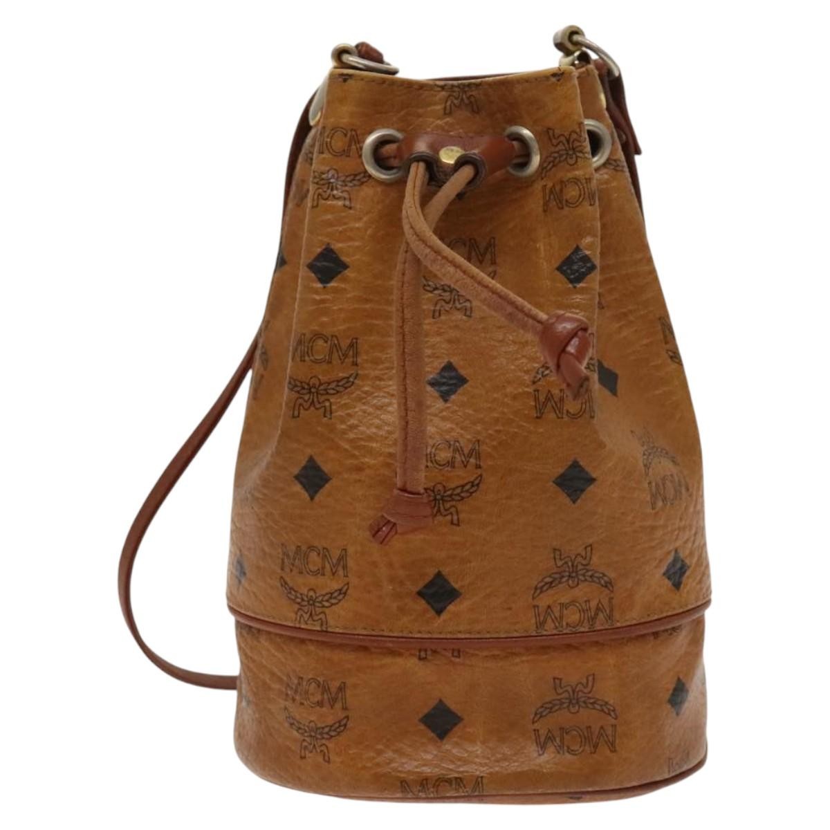 MCM Drawstring Shoulder Bag Leather