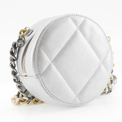 Chanel 19 Round Clutch with Chain Quilted Leather