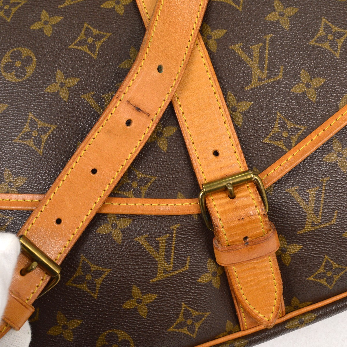 Louis Vuitton Saumur Handbag Monogram Canvas