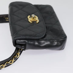Chanel Waist Belt Bag Quilted Shiny Calfskin