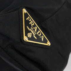 Prada Convertible Metal Handle Satchel Quilted Tessuto