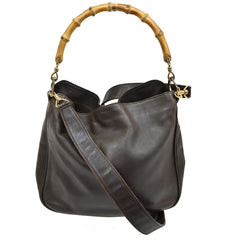 Gucci Vintage Bamboo Shoulder Bag Leather