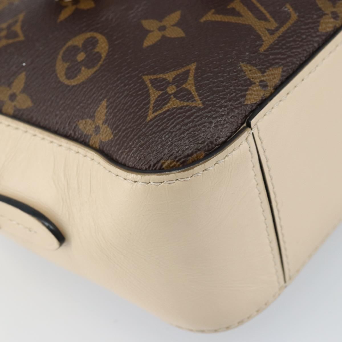 Louis Vuitton Saintonge Handbag Monogram Canvas with Leather