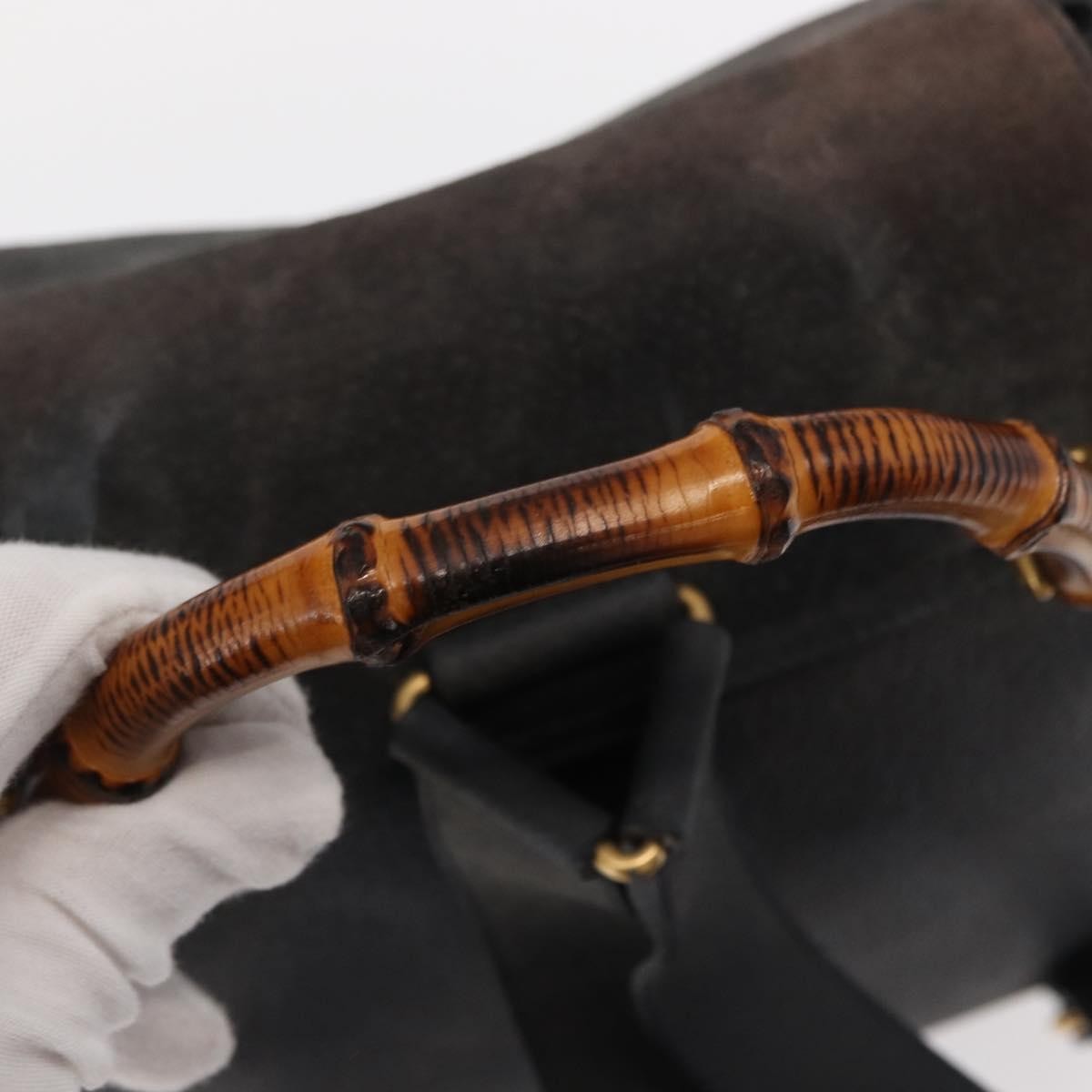 Gucci Vintage Bamboo Backpack Suede