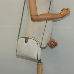 Christian Dior Vintage Honeycomb Zip Pouch Coated Canvas