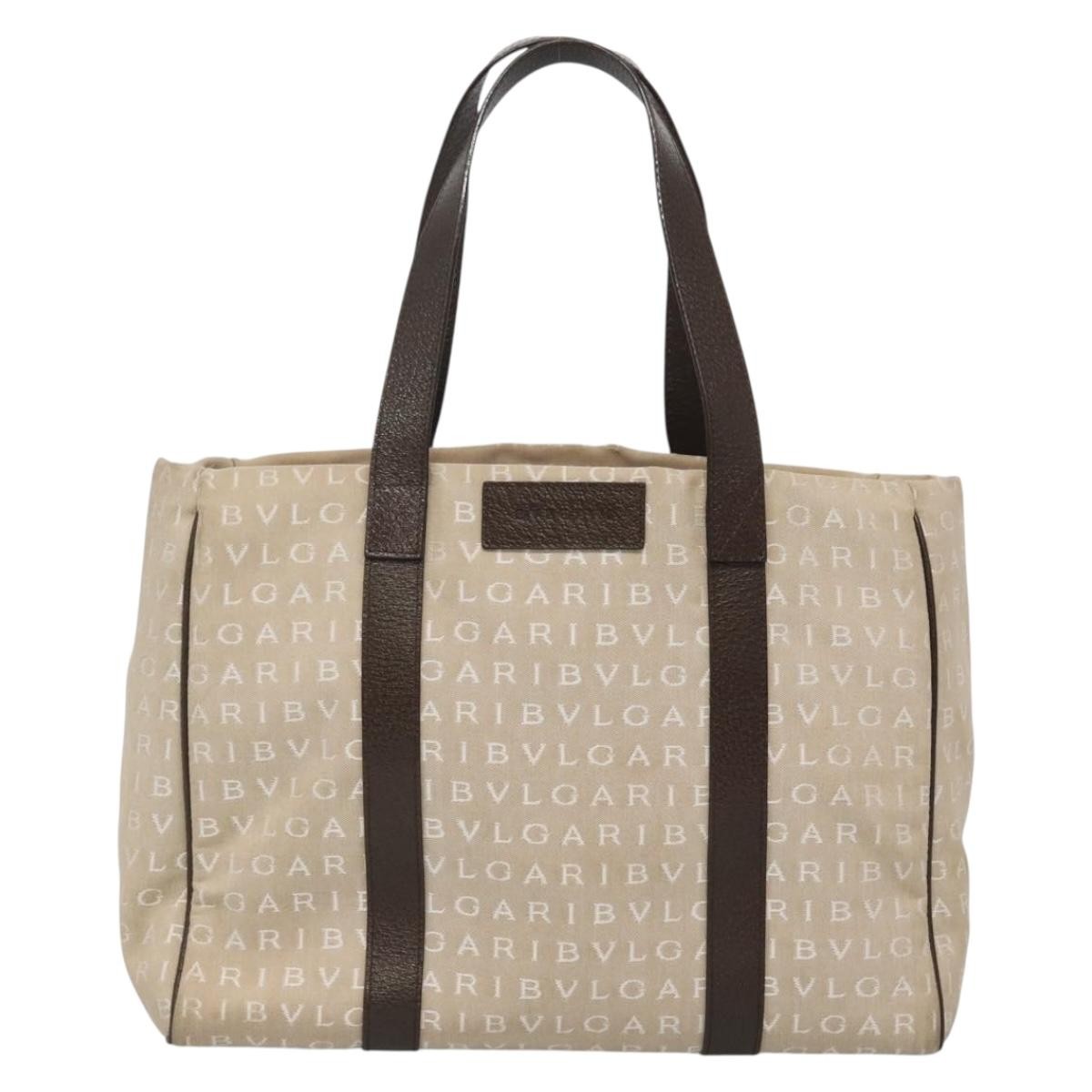 Bvlgari B.Zero1 Logomania Bag Canvas with Leather