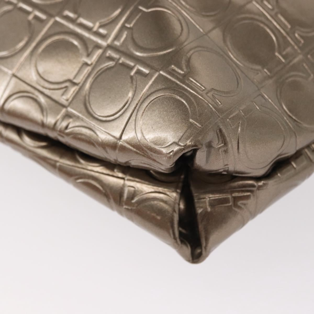 Salvatore Ferragamo Gancini Shoulder Bag Patent Leather