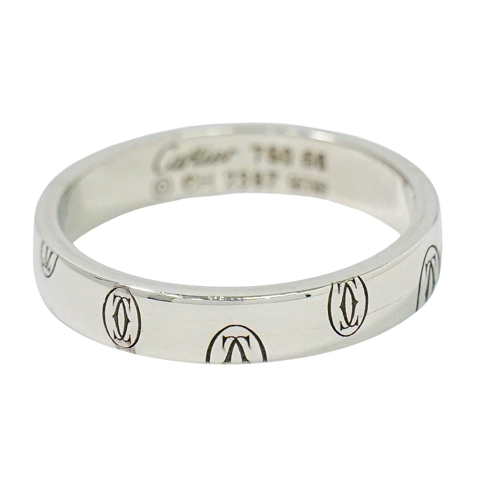 Cartier C de Cartier Happy Birthday Band Ring 18K White Gold