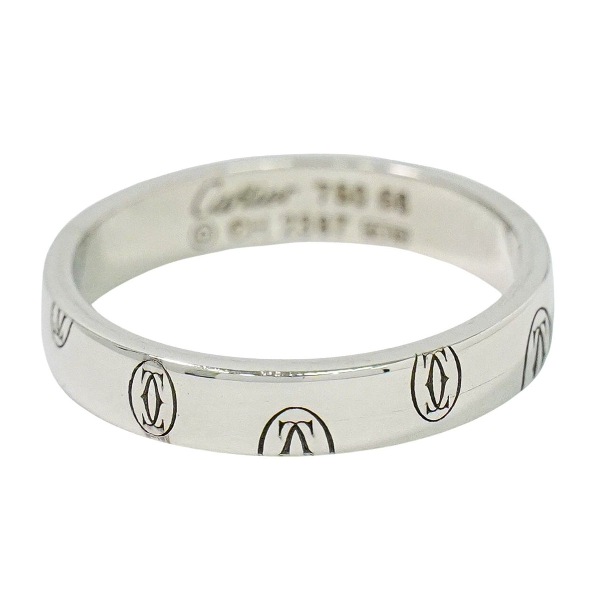 Cartier C de Cartier Happy Birthday Band Ring 18K White Gold