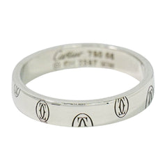 Cartier C de Cartier Happy Birthday Band Ring 18K White Gold
