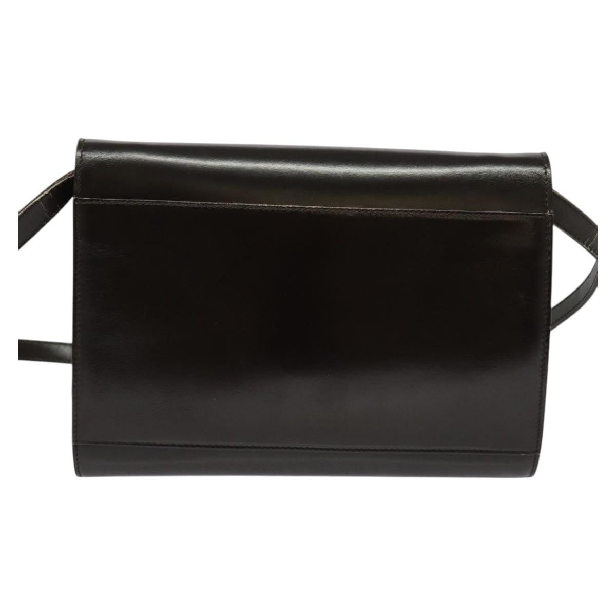 Celine Vintage Circle Logo Crossbody Bag Leather