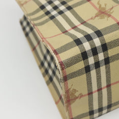 Burberry Top Handle Tote Haymarket Coated Canvas