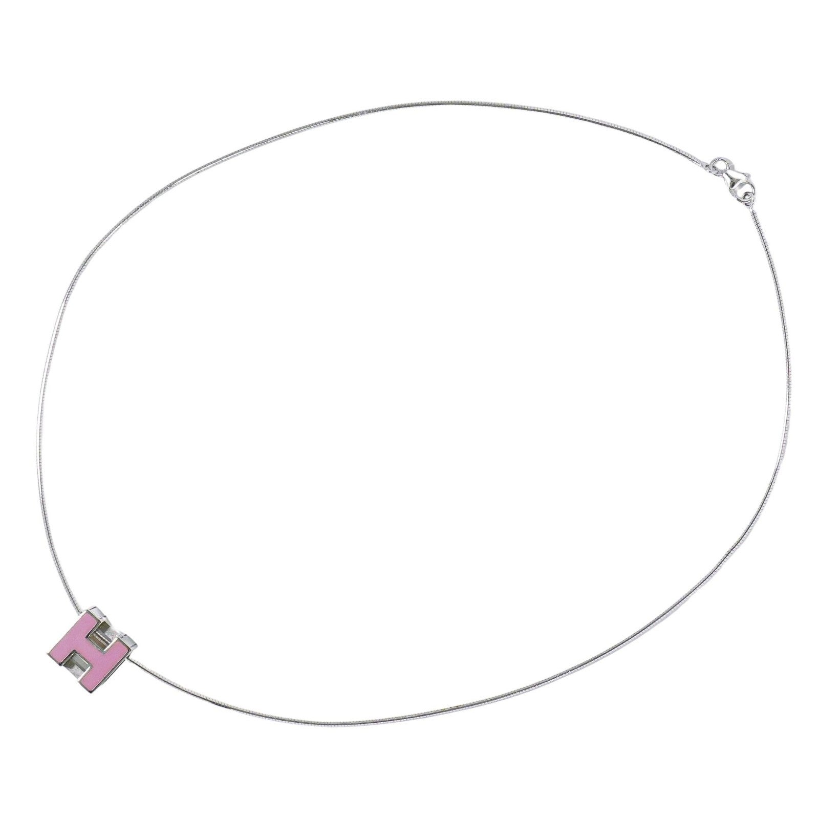 Hermes Cage d'H Pendant Necklace Metal