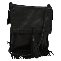 Prada Fringe Flap Crossbody Bag Leather