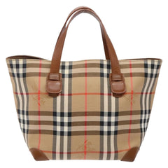 Burberry Nova Check Tote Canvas and Leather