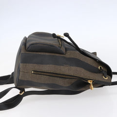 Fendi Pequin Front Pocket Backpack Coated Canvas