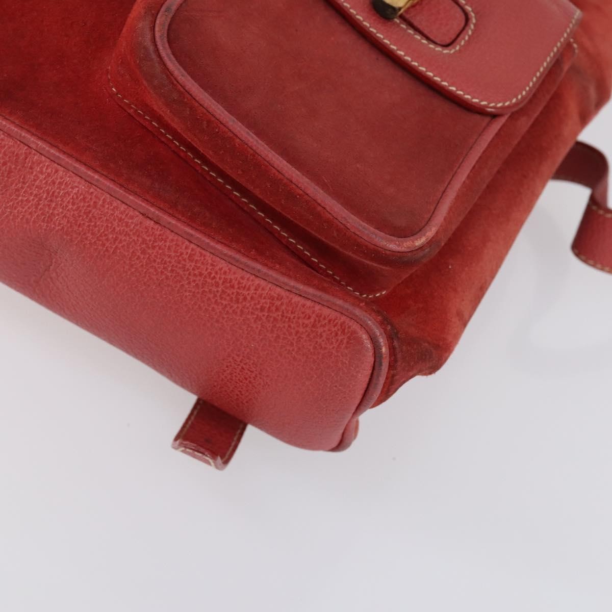 Gucci Vintage Bamboo Backpack Suede