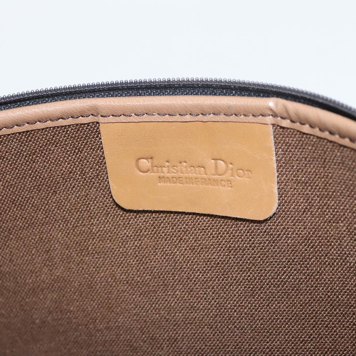 Christian Dior Vintage Honeycomb Zip Pouch Coated Canvas