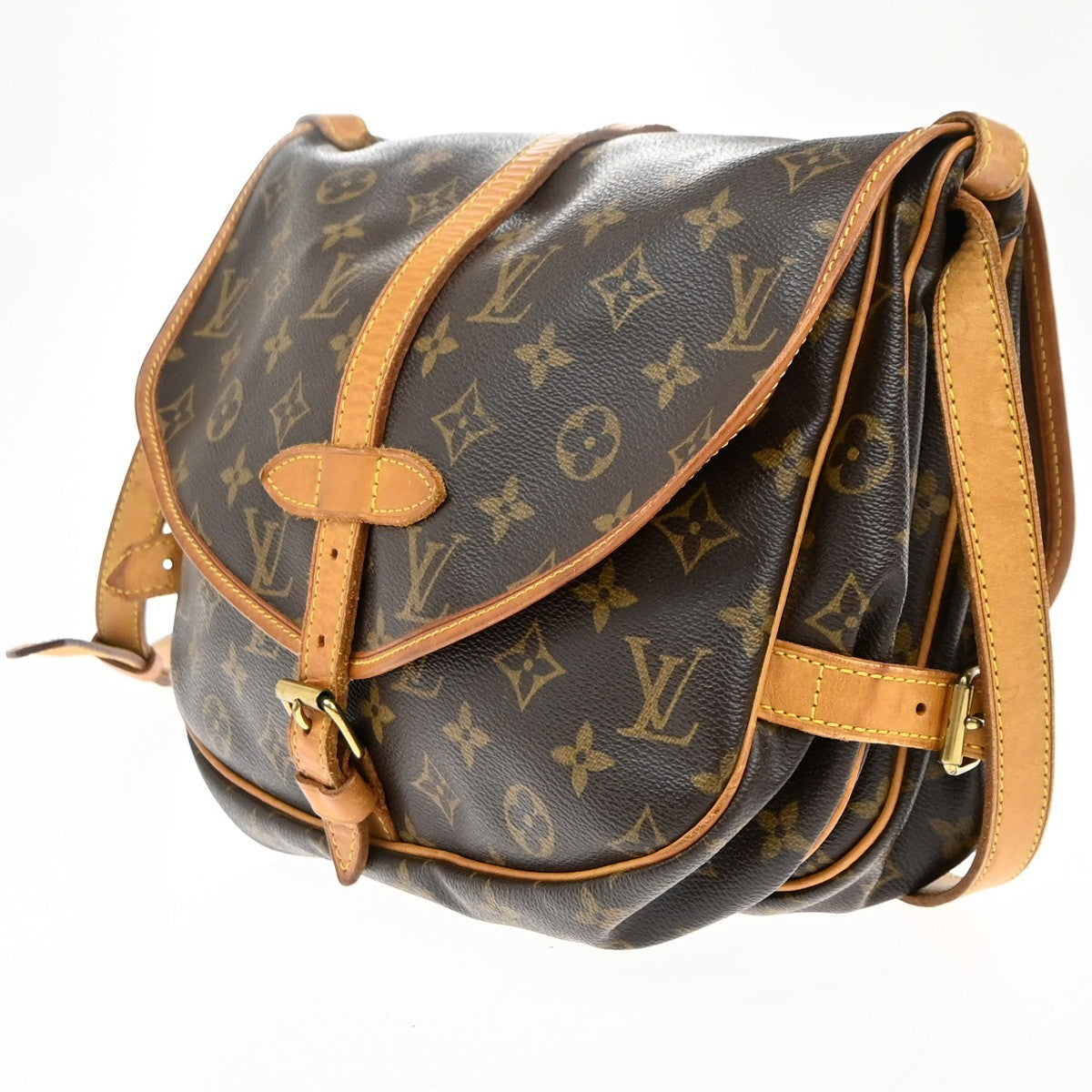 Louis Vuitton Saumur Handbag Monogram Canvas
