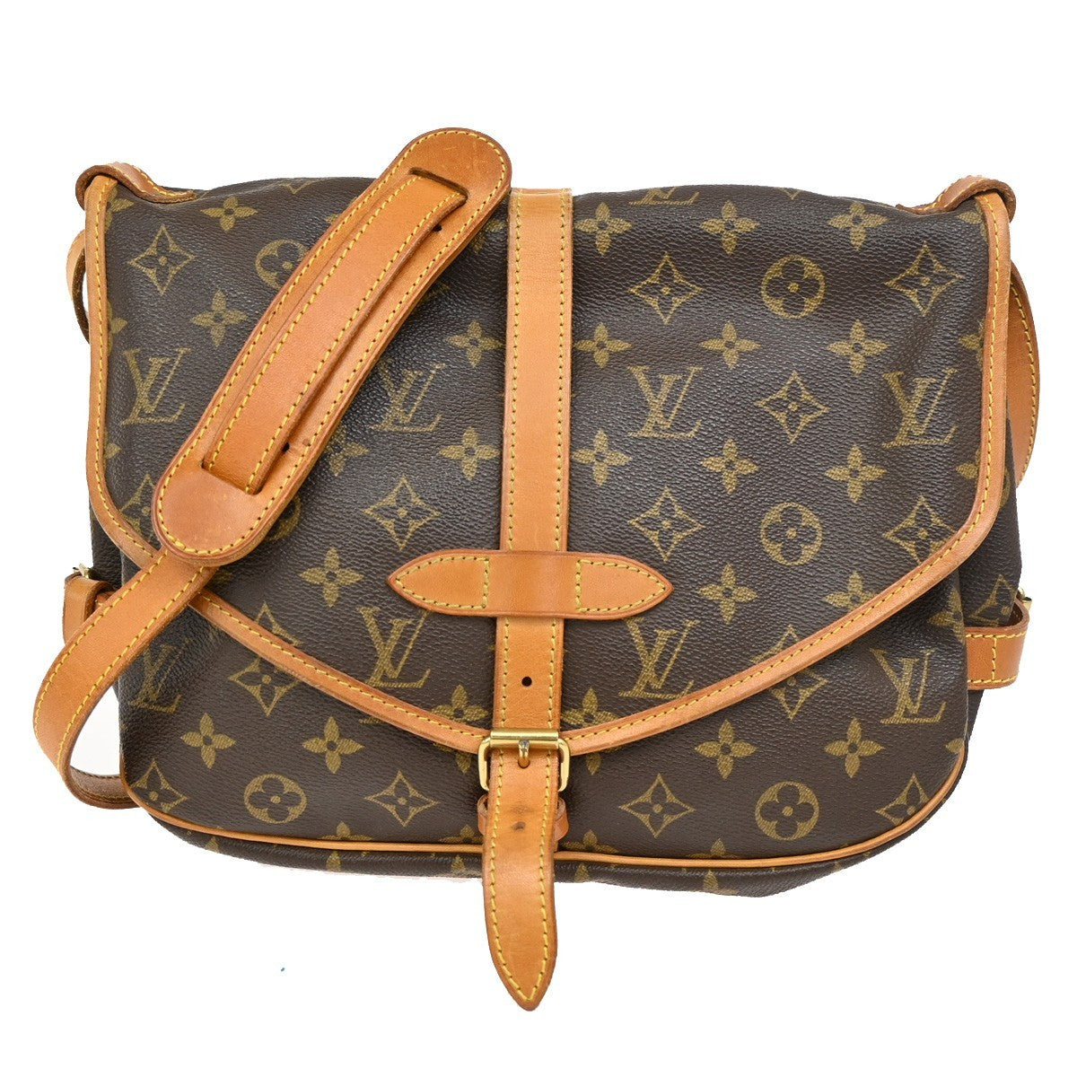 Louis Vuitton Saumur Handbag Monogram Canvas