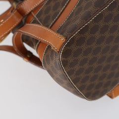 Celine Vintage Macadam Backpack Canvas and Leather