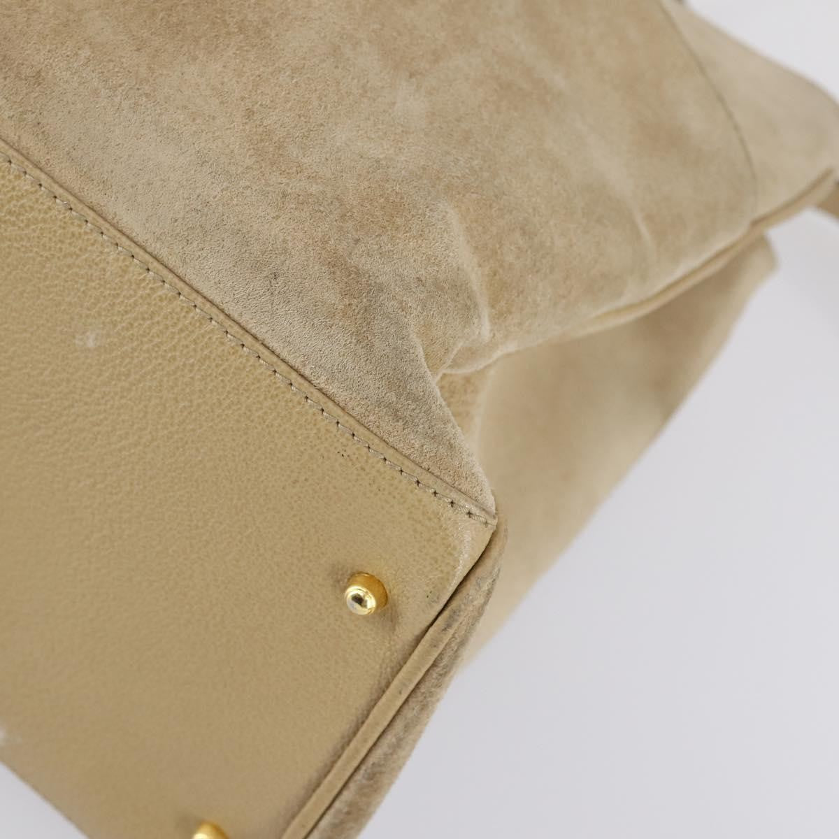 Gucci Vintage Bamboo Handle Bag Suede