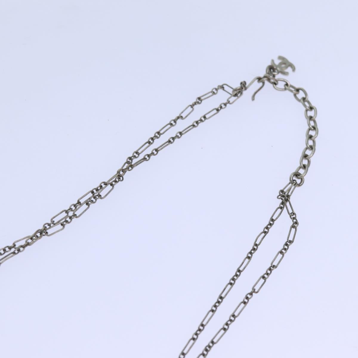 Chanel Camellia CC Long Necklace Metal with Faux Pearls