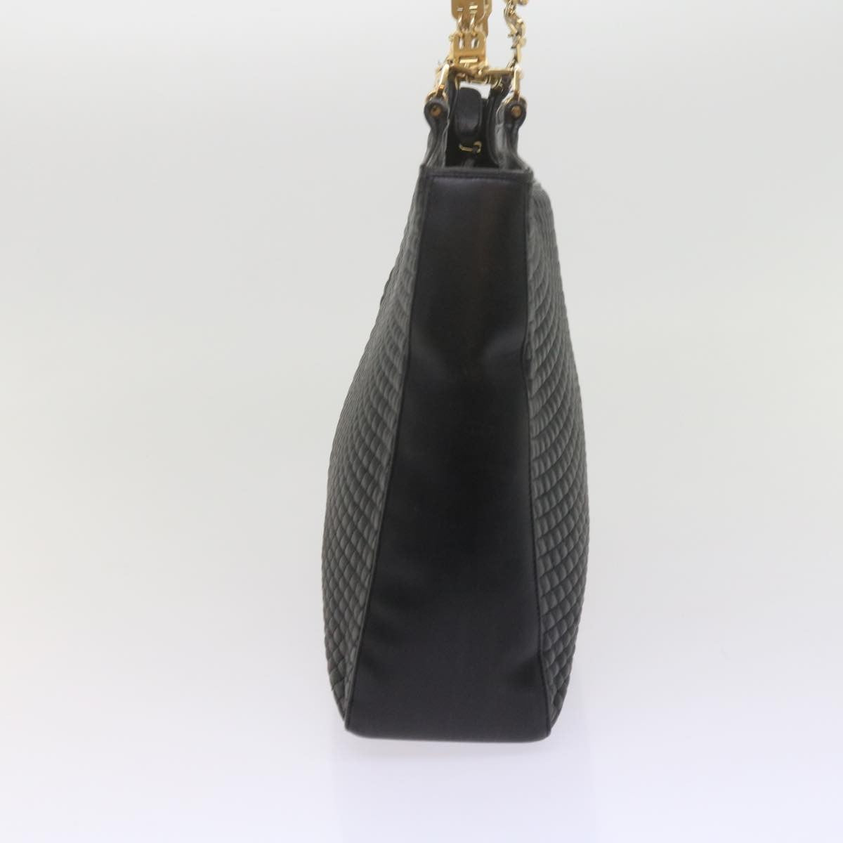 Bally Vintage Chain Shoulder Bag Quilted Leather