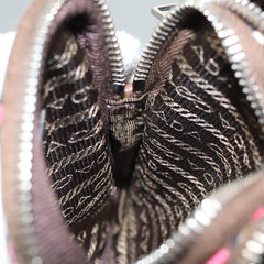 Prada Baguette Shoulder Bag Quilted Tessuto with Leather